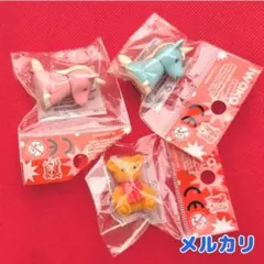 イワコー　消しゴム（テディベア・ユニコーン）３個セット