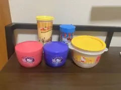 キティちゃんコラボ　タッパー　食品保存容器 5点セットのサムネイル