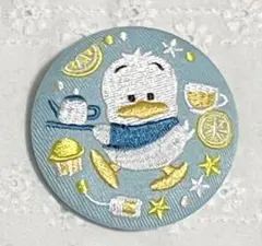 サンリオ あひるのペックル 刺繍缶バッジ