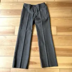 グレー スラックス ウール混紡