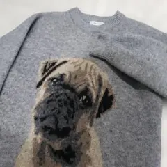 niko and...犬ニットDOG グレー　クリーニング済❗