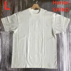 新品未使用 Hanes SHIRO ヘインズ Tシャツ 白 シロ 無地 Lサイズ