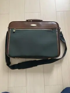 Samsonite ビジネスバッグ サムソナイト 緑 ショルダー 鍵付き