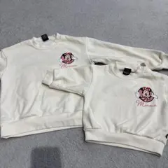 値下げ！【ベビードール】ミニーマウス 80、130トレーナーお揃い