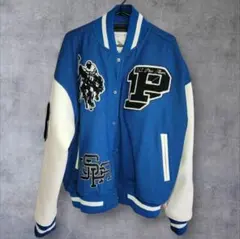 希少！XLサイズ U.S. POLO ASSN. スタジャン 青白