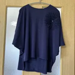 Bou Jeloud ネイビー フラワーモチーフ カットソー