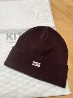 KITH 黒 ニット帽 KITH NYC(キスニューヨークシティ) ニットキャップ・ビーニー
