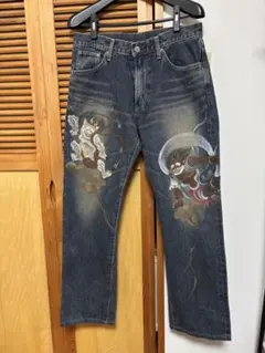 konjaku pandiesta コラボ デニム カーゴパンツ - メルカリ
