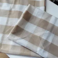 ★新品★　カフェカーテン　ブロックチェック　2枚セット