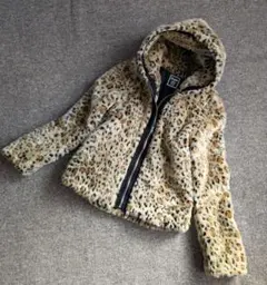 Y2K 平成ギャル 00s ヒョウ柄ボア ジップアウター フード付き