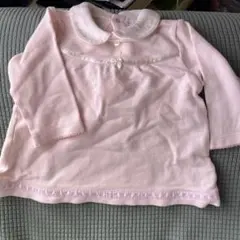 ピンク 襟付き 長袖Tシャツ