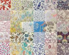 リバティタナローン　ハギレ　パッチワーク用　約5センチ角×30枚　　5-①