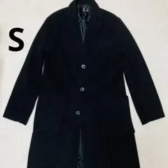 【ZIPFIVE 】チェスターコート Sブラック　就活　通勤　フォーマル