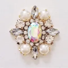 no1250パールビジューブローチ