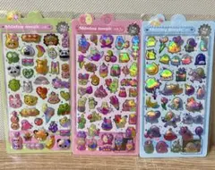 3枚セット ボンボンドロップ風シール ペタペタシール