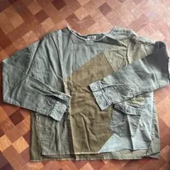 D.M.G. パッチワーク長袖トップス 日本製