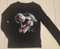 美品 GAP 恐竜 長袖 カットソー ロンT こども キッズ シャツ Tレックス