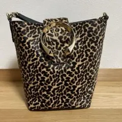 【週末値下げ】JIMMY CHOO MADELINE ハラコ レオパード バッグのサムネイル
