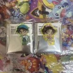名探偵コナン　ロリポップ　ミニキャラ　アクリルキーホルダー　服部平次　遠山和葉