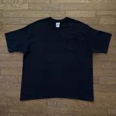 USA製 BASIC EDITIONS ポケットTシャツ ブラック 無地 3X