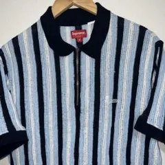 2016 ss Supreme ストライプ ポロシャツ ブラック/ホワイト imgrc0100575604.jpg