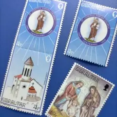 4480 外国切手 ジブフルタル 1985年クリスマス セントジョセフ教会