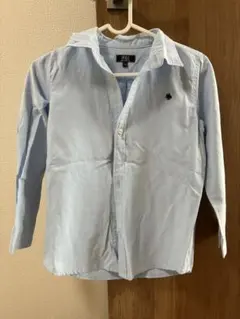 POLO 水色 ボタンダウン長袖シャツ 130