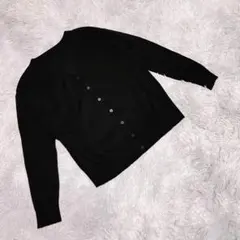 ジーユー　カーディガン　（M）　長袖　Vネック　シンプル　無地　前開き　定番