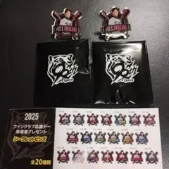 2025年阪神タイガース ファンクラブ ピンバッチ　岩崎投手２個セット