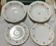 Noritake 食器セット 花柄　4枚　2種×2 保管品