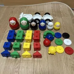 こどもチャレンジいろっち積み木と車両パーツセットまとめ売りマトリョーシカ