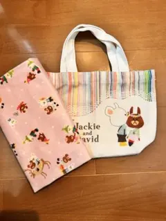 くまのがっこう　ジャッキートートバッグ　防水シート　おむつ替　ベビー用