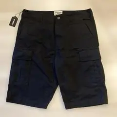 AVIREX ブラック ショートカーゴパンツ XL 新品　未使用
