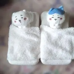 ちいかわ　おふとんぬいぐるみティッシュケース　2種セット　ハチワレ