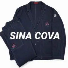 美品 SINA COVA シナコバ トラベルマリンジャケット セットアップ 紺のサムネイル