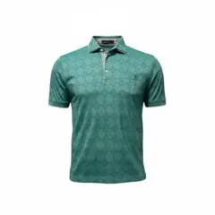 VERSTEEL ターコイズ ダイヤモンドパターン ポロシャツ