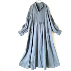 タマキニイメtamaki niimeスモック綿コットンプルオーバーワンピース