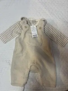 petit main もこもこサロペット　新品 70