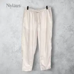 【Nylaus ナイラス】　薄手　テーパードパンツ　綿　ウエストゴム　無地