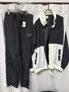 Snap clubサークル刺繍 バイカラーナイロンジャケット L セットアップ