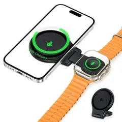ワイヤレス充電器 Qi2 Magsafe対応 折りたたみ式 アップルウォッチ