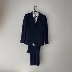 フォーマルスーツ 160cm ダークネイビー ストライプ