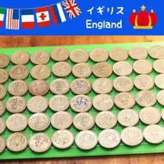a112 イギリス 外国コイン　旧1ポンド　新1ポンド　硬貨 54枚セットのサムネイル