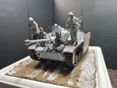 キ*グ様 1/35 日本海軍 九六式25mm三連装機銃 対空砲陣地ジオラマ