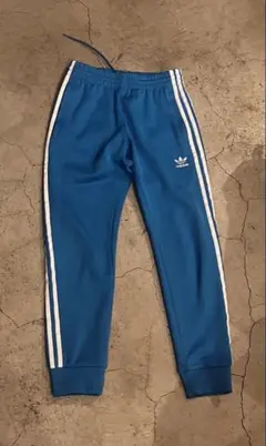 adidas 青 ジョガーパンツ 3本ライン　サイズXS