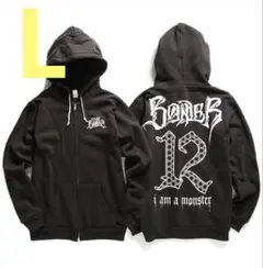 レア‼️The BONEZのジップアップフーディ 墨黒 L