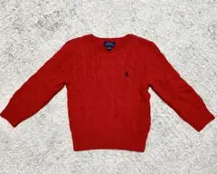 Polo Ralph Lauren レッド ケーブルニットセーター