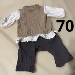 ベルメゾン　ロンパース　長袖