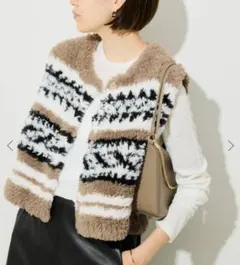 【新品タグ付き】スローブイエナ　カウチンニットカーディガン　人気完売　24AW 追加》カウチンニットカーディガン（カーディガン）｜SLOBE IENA