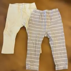 キッズ パンツ 2点セット ワッフル ボーダー　80㎝のサムネイル